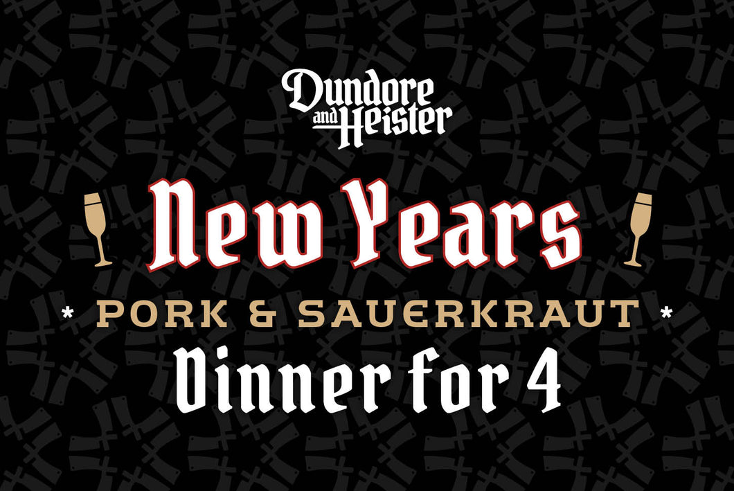 New Years Pork & Sauerkraut Dinner for 4